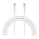 Дата кабель USB-C to USB-C 2.0m 100W white Baseus (CATYS-C02) - изображение 1