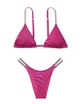 Купальник Victoria's Secret Double Shine Strap Bikini Рожевий L - изображение 3