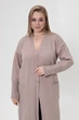 Жіночий в’язаний кардиган-пальто Арго з кишенями SEWEL 50-52 XL Бежевий (sw-2000000302751) - изображение 2