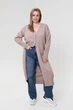 Жіночий в’язаний кардиган-пальто Арго з кишенями SEWEL 50-52 XL Бежевий (sw-2000000302751) - изображение 3