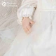 Костюм для крещения девочки Мамине Сонечко, размер 62 «Ляля-Краля плюс » айвори велюр + мешочек для локона в подарок (арт. 11243-2) - изображение 4
