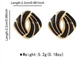 Сережки універсальні Ромби jewelry Золотисті - чорні - зображення 7