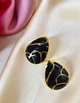 Сережки універсальні Краплі jewelry Золотисті - чорні - зображення 9