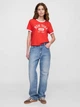 Футболка хлопковая короткая женская GAP 39189281 L Красная (1159851004) - изображение 3