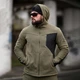 Флисовый спортивный костюм Tarantul со вставками из плащевки Кофта + Брюки олива с черным размер 2XL - изображение 7