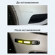 Универсальные накладки на капот авто, 2 шт, декоративные катафоты на бампер в белом цвете - изображение 6