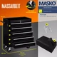 Инструментальная тележка Masko для мастерской 770 x 335 x 690 мм Металлический шкаф (5 ящиков) - изображение 2