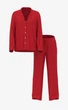 Піжама фланелева Victoria's Secret Victoria's Secret Flannel Long Pajama Set червона смужка с золотою ниткою принт XS short - изображение 5