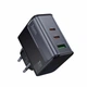 Універсальний зарядний пристрій HOCO CS75A 70W PD+QC GaN 2×USB-C+USB-A для ноутбуків, смартфонів та планшетів Швидка зарядка - зображення 3