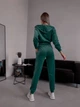 Женский велюровый костюм изумрудного цвета 36383 46/48 - изображение 3