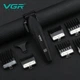 Аккумуляторная машинка для стрижки VGR V-640C BLACK, 6 насадок, LED дисплей, 9000RPM - изображение 3