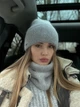 Комплект жіночий шапка в'язана і баф Zefur One size сірий - зображення 1