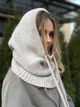 Капор жіночий в'язаний ангора Zefur One size сірий - зображення 3