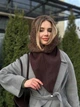 Капор жіночий вовна букле на флісі Zefur One size шоколадний - изображение 1