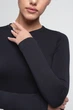 Женская бесшовная футболка из микрофибры с длинным рукавом Giulia LONGSLEEVE 01 S/M Black, базовый лонгслив - изображение 4