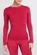 Женская бесшовная футболка из микрофибры с длинным рукавом Giulia LONGSLEEVE 01 S/M Bordo-winterberry, базовый лонгслив - изображение 3