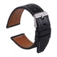 Ремінець Универс 20mm Leather strap with straight tip для Samsung/Amazfit/Huawei Black - изображение 1