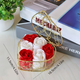 Подарочный набор нежных белых и красных мыльных роз в шкатулке Р01047 - изображение 3