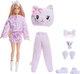 Лялька Barbie Cutie Reveal Cuddly Series Kitten with Mini Pet - Красуня Барбі з аксесуарами та міні-вихованцем кошеням (JJP64) - Ігровий набір Mattel - зображення 2