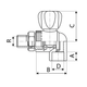 Кран кульовий PP-r 20 мм х 1/2" зі згоном, кутовий ITW421 ITW421 - зображення 2
