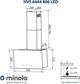 Витяжка MINOLA HVS 6444 BL 800 LED - зображення 4