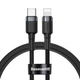 Кабель Baseus Cafule USB-C to Lightning 18W PD 18W 1m Black/Gray (CATLKLF-G1) - зображення 1