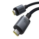 Кабель Baseus Crystal Shine USB-C to USB-C PD3.0 100W USB 3.2 4K@60Hz 20Gb 5A 1.5m Black (P10318204111-00) - изображение 4