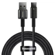 Кабель Baseus Tungsten Gold USB 2.0 to USB-C PD 100W 6A Fast Charging 1m Black (CAWJ000001) - зображення 1