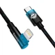 Кабель Baseus MVP 2 Elbow-shaped USB-C to Lightning 20W 3A Fast Charging 1m Black/Blue (CAVP000221) - изображение 2