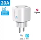 Розумна Zigbee розетка Smart plug 20А біла - зображення 2