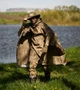Плащ-дождевик с водоотталкивающим покрытием зеленый камуфляж с коричневым - изображение 2