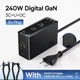 Зарядний пристрій Baseus GaN 240W 5в1 Bluetooth + кабель USB-C 240W для MacBook/HP/Dell/Lenovo/Asus/Samsung/iPad - зображення 3