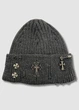 Зимняя шапка докер с металлической фурнитурой Chrome Hearts 55-58 см Темно-серый - изображение 1