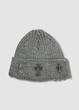 Зимняя шапка докер с металлической фурнитурой Chrome Hearts 55-58 см Серый - изображение 2