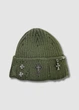 Зимняя шапка докер с металлической фурнитурой Chrome Hearts 55-58 см Оливковый - изображение 2