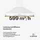 Вытяжка в стиле ретро Klarstein Montblanc 90 см Настенная вытяжка на кухню 610 м3 /ч - изображение 2