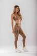 Спортивные леггинсы Amelia Activewear Emery Metallic Leggings, серые с медным принтом, размер M - изображение 3