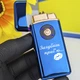 Зажигалка двухрежимная электрическая и газовая с гравировкой Потеряешь прибью Синий - изображение 2