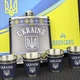 Подарунковий набір фляга з 4 чарками Ukraine Герб 532 мл нержавіюча сталь - зображення 2