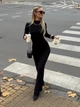 Женское стильное платье из мягкой вискозы черное 46/48 - изображение 2