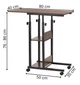 Stolik kawowy SPRINGOS HF0061 stolik pod laptopa regulowany Ciemno brązowy (5908455306904) - obraz 10