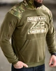 Флісове Худі з принтом 7.62 Military Tactical олива розмір 3XL - изображение 5