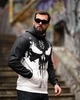 Худі Punisher на флісі чорно-біле розмір S - зображення 4