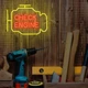 Декоративный неоновый светильник-ночник "Check Engine" желтый + красный USB 40x30 см - изображение 9