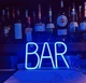 Портативная декоративная неоновая вывеска "BAR" синяя на батарейках/USB 29*14.5*2 см - изображение 2