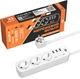 Мережевий фільтр-подовжувач LogicPower PREMIUM LPX3 3 розетки, 3 USB порти, 4m, 2200Вт - зображення 2