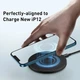 Зарядний пристрій Qi BASEUS Simple Magnetic Wireless Charger (suit for IP12) 15W (WXJK-E02) black - зображення 3