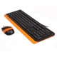 Комплект (клавіатура та миша) A4Tech Fstyler F1010, USB, 1.5m, Black/Orange - зображення 2
