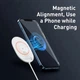Зарядний пристрій Qi BASEUS Light Magnetic Wireless Charger (suit for IP12 with Type-C cable) 15W (WXQJ-02) white - зображення 7