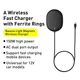 Зарядний пристрій Qi BASEUS Light Magnetic Wireless Charger (suit for IP12 with Type-C cable) 15W (WXQJ-02) black - зображення 2